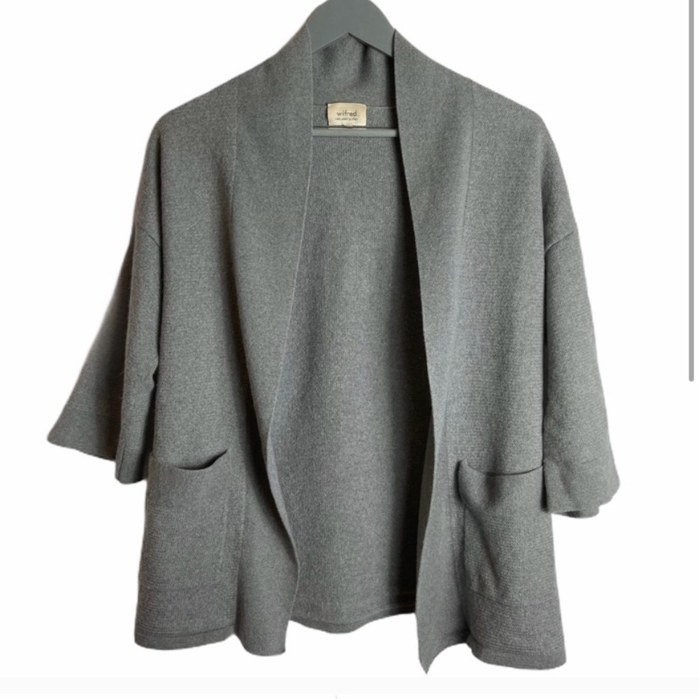 Wilfred by Aritzia wool open cardigan sweater